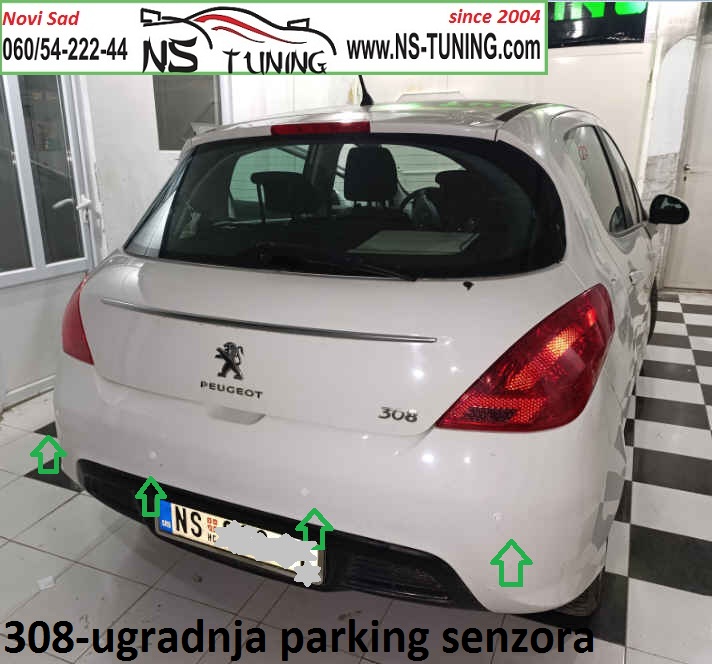 308 pezo 2011 2012 2013 2014 ugradnja parking senzora sa ekranom novi sad ns tuning